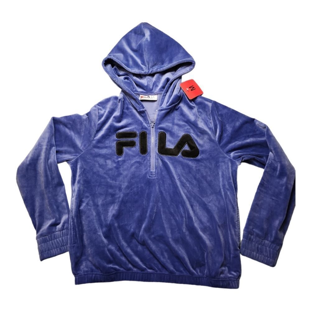 NWT Fila Pullover Hoodie Size Medium Blue Purple Color Woman's Track Jacket